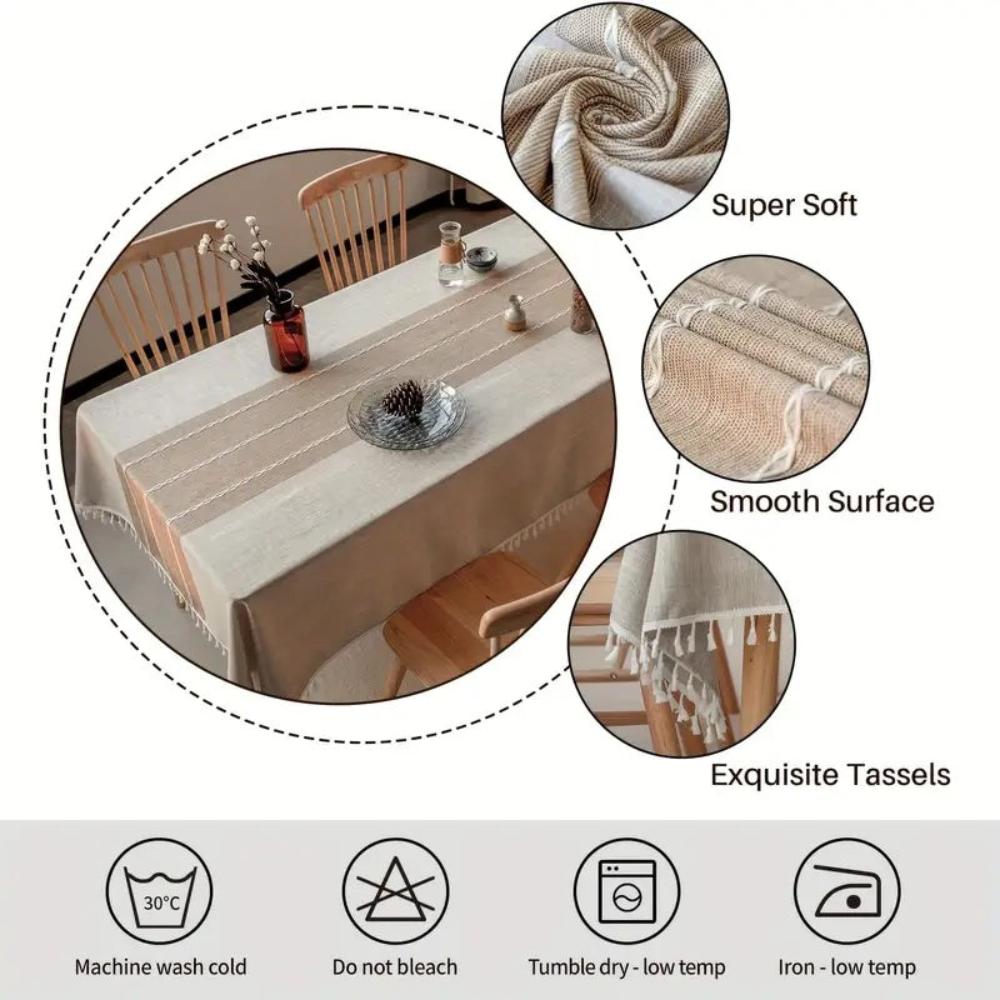 Elegante Tischdecke mit rustikalem Charme