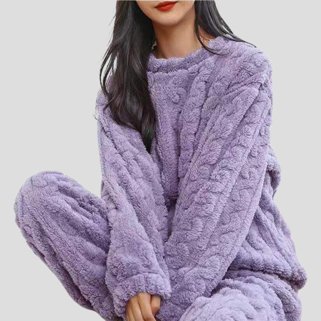 Fleece-Pyjama-Set für Damen