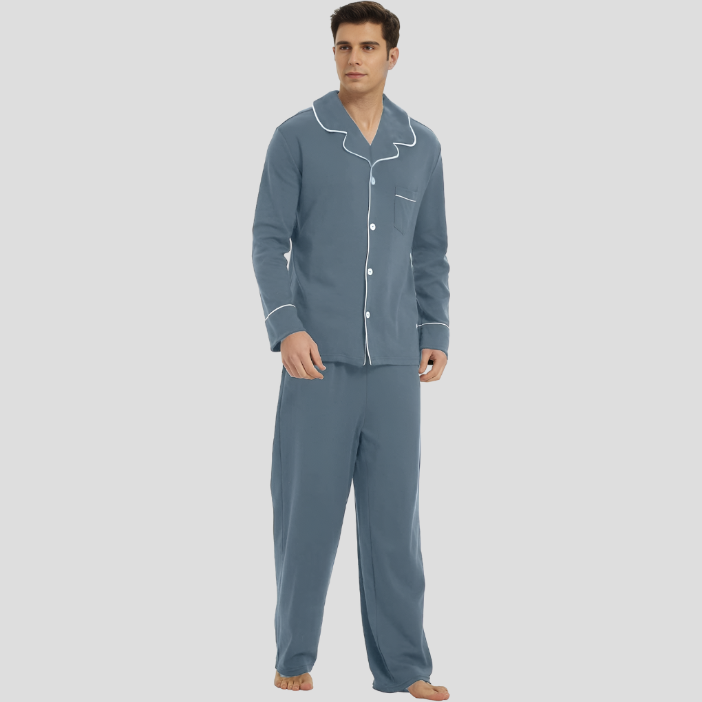 Bequemer Herren-Pyjama aus Baumwolle