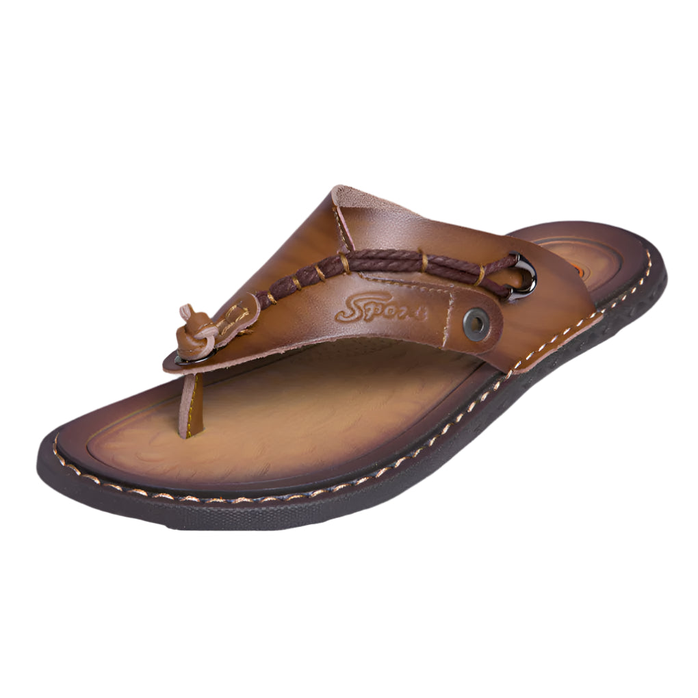 Stilvolle Herren-Leder-Zehensandalen