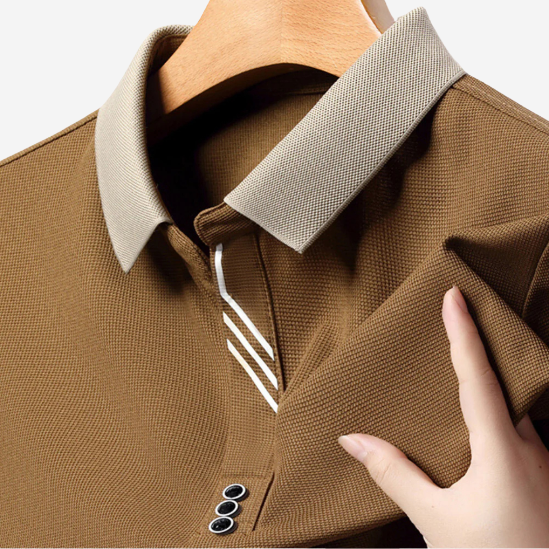 Lässiges Langarm-Polo für Herren