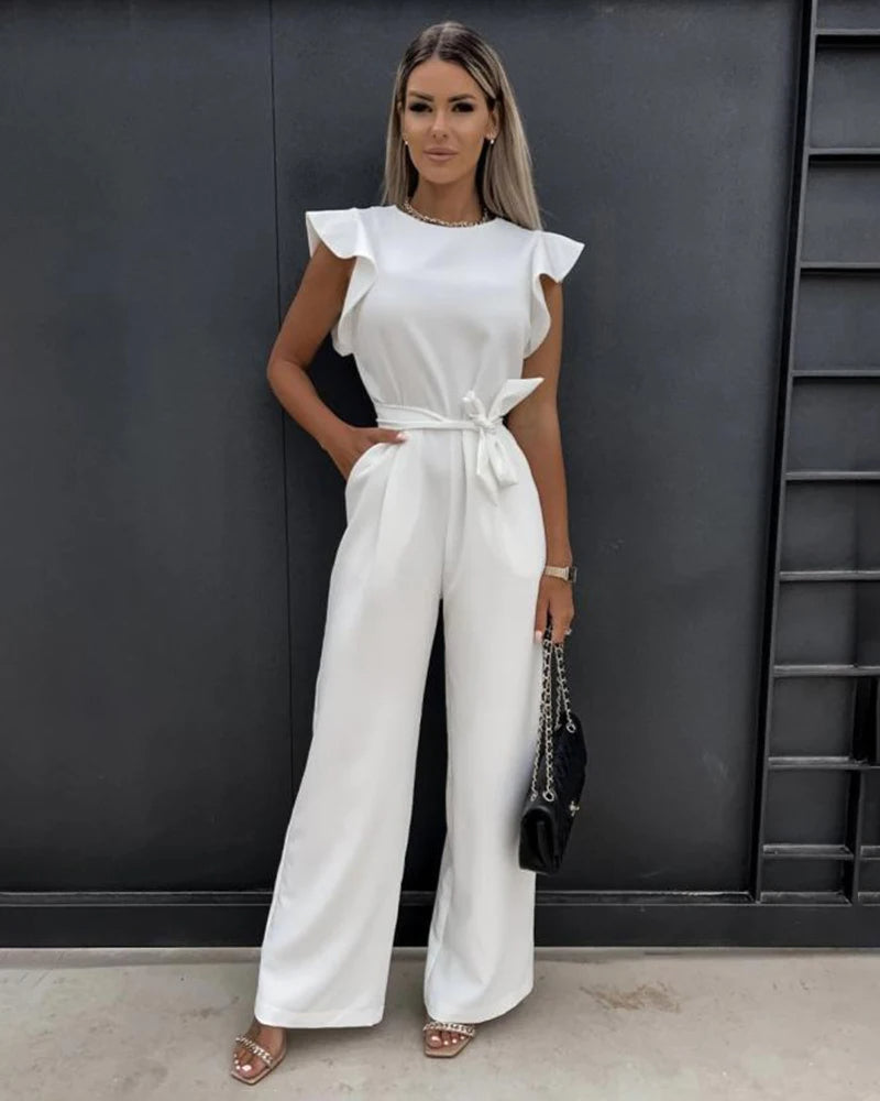 Eleganter Jumpsuit mit Flatterärmeln