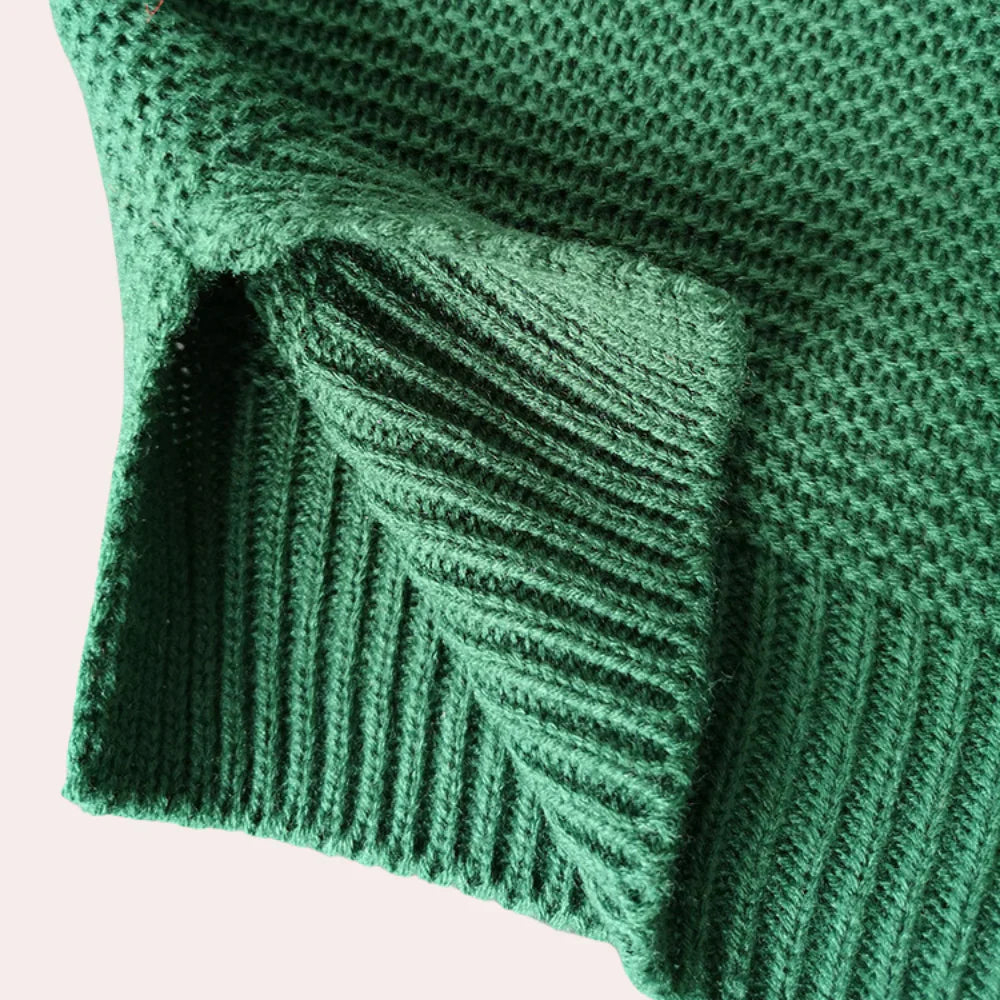 Luxuriöser Rollkragenpullover aus Strick für Damen