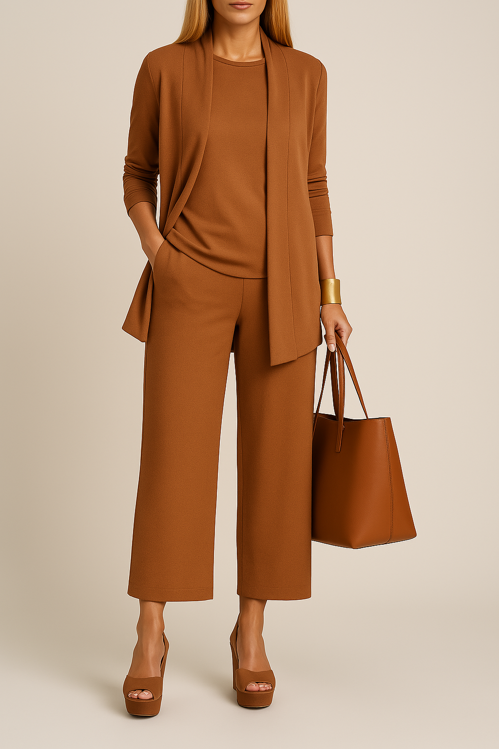 Stilvoller, raffinierter dreiteiliger Anzug