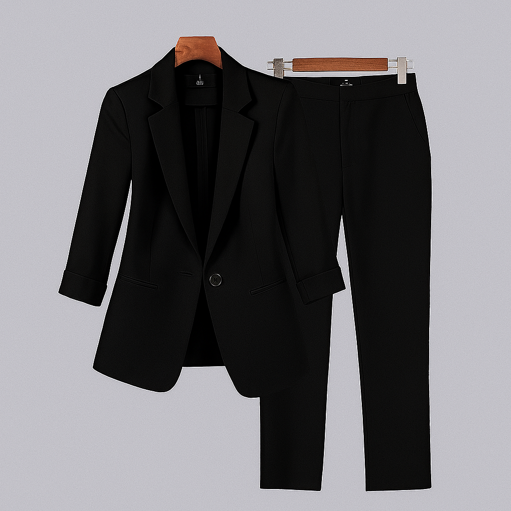 Formelles Anzug-Set für Damen mit Blazer und Hose