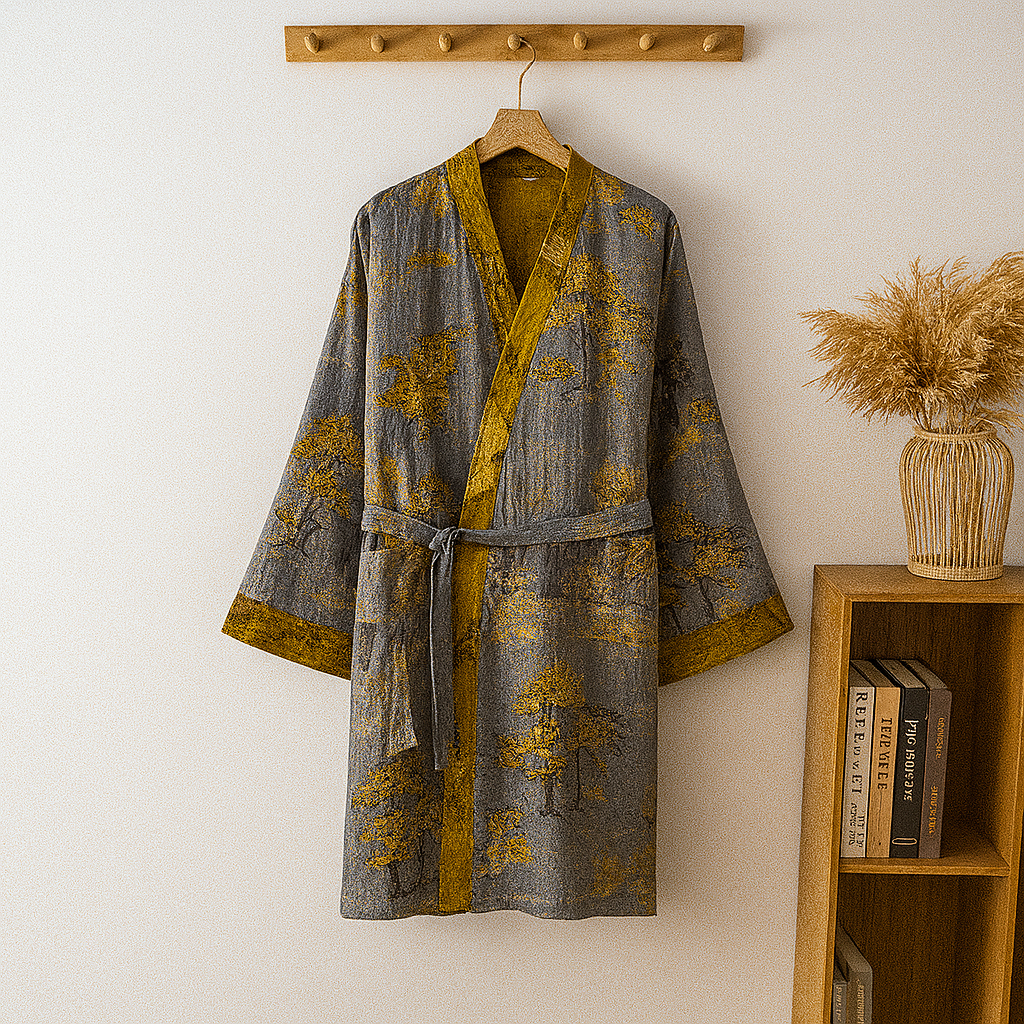 Leichter Kimono-Bademantel aus Baumwolle für Herren