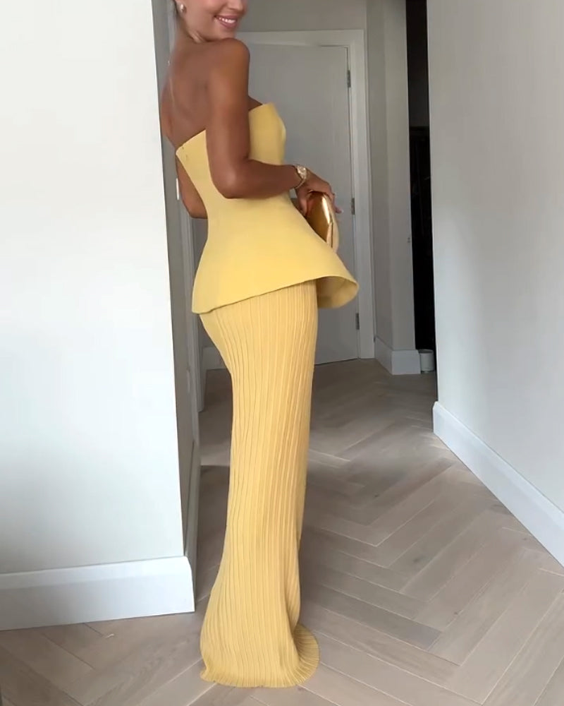 Strapless Maxikleid für Damen