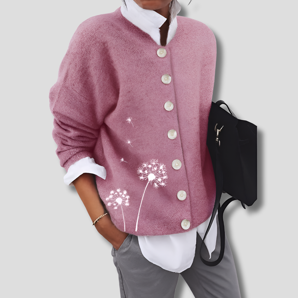 Damen kuscheliger Winter-Strickcardigan