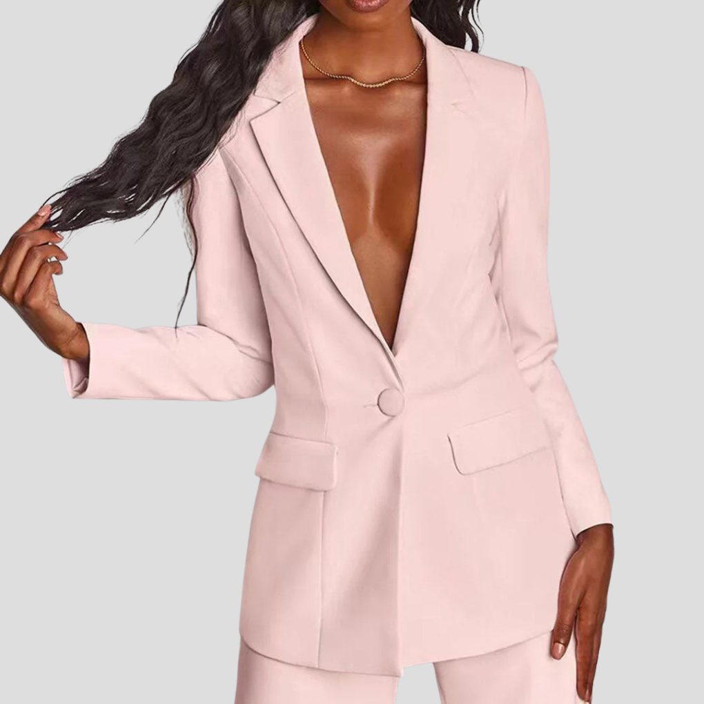 Damen-Blazer- und Hosen-Set