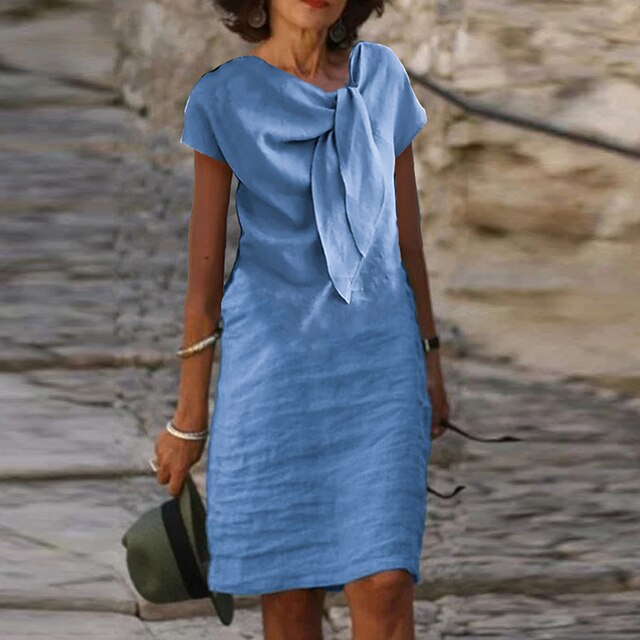 Elegantes figurbetontes Damen-Minikleid mit kurzen Ärmeln