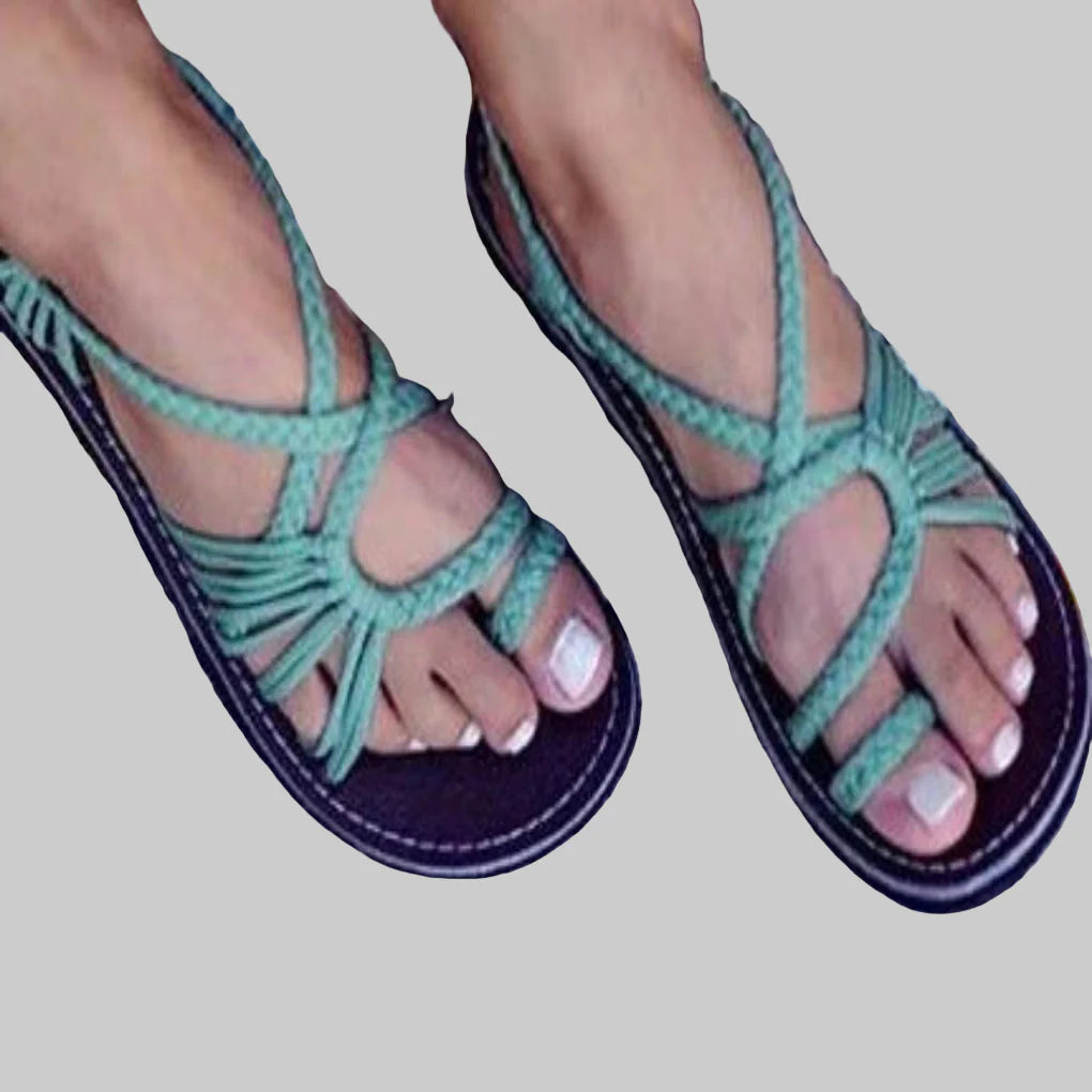 Bunte Strandsandalen