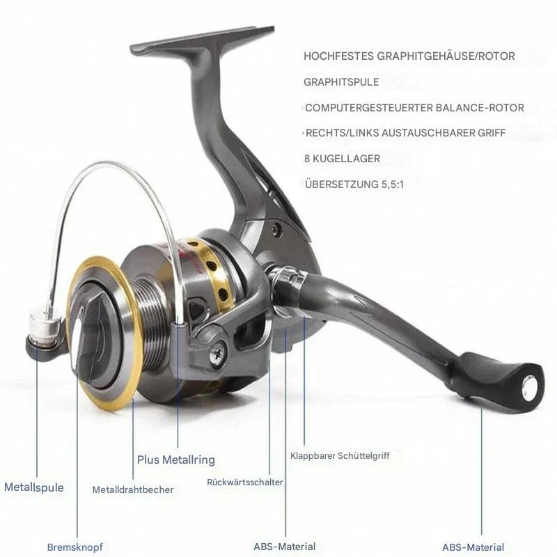 Teleskop-Angelrute aus Kohlefaser