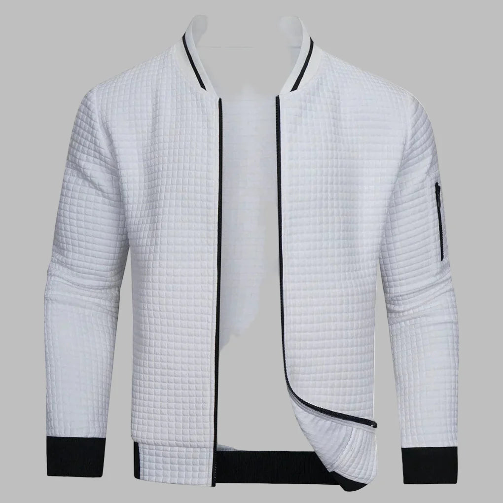 Bequemer und warmer Herrenpullover mit Reißverschluss