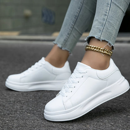Weiße Leder-Sneakers für Damen