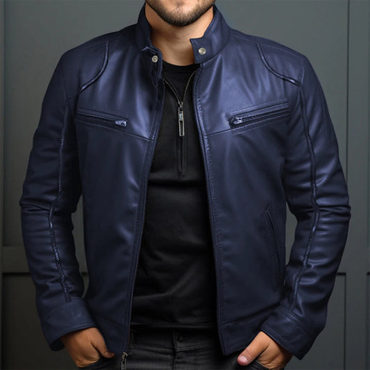 Stylische Retro-Motorradjacke für Herren