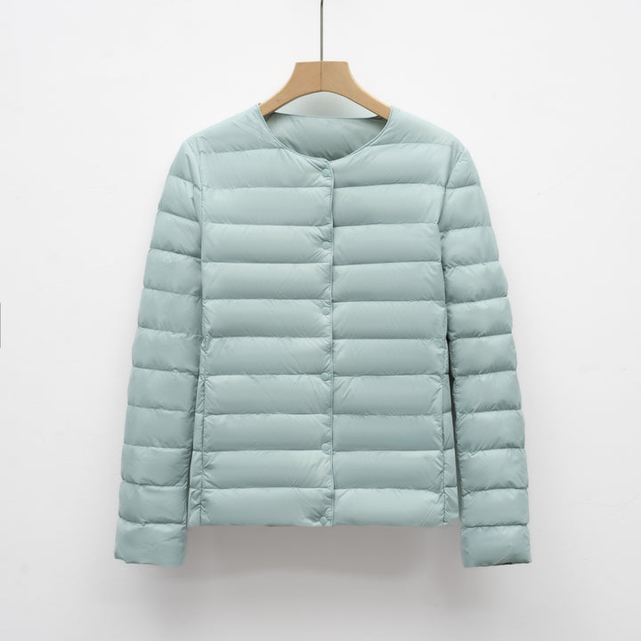 Kragenloser, tragbarer Puffer für Frühling und Winter