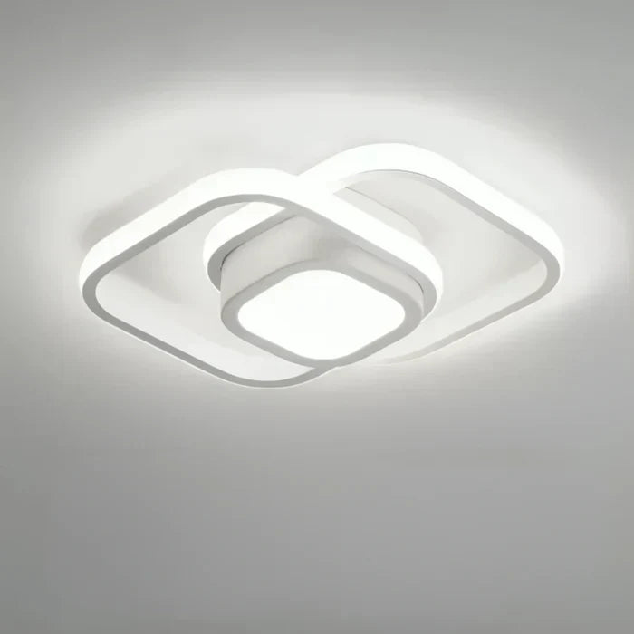 Moderne, energieeffiziente LED-Deckenleuchte mit Doppelring-Design