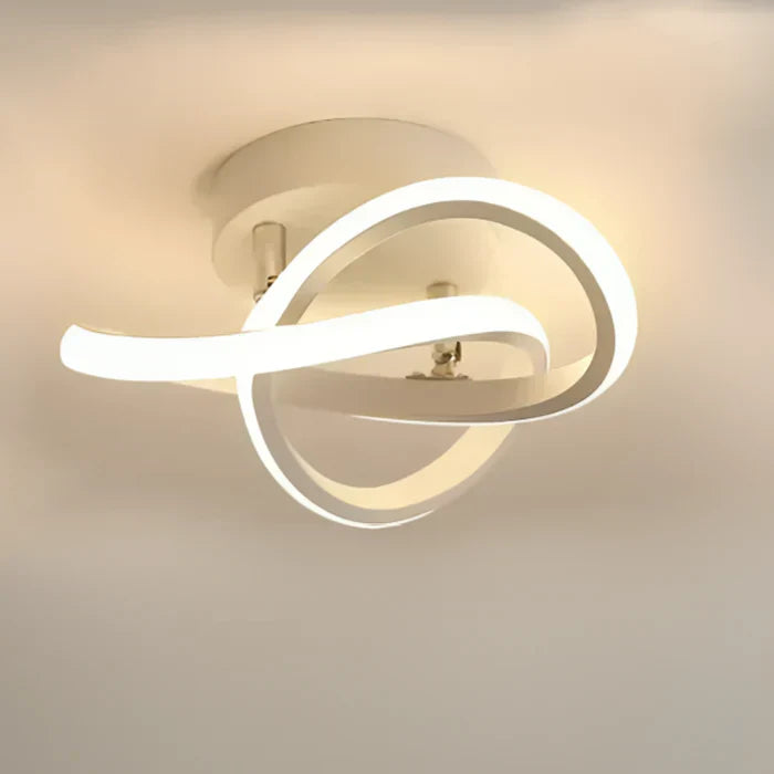 Moderne, energieeffiziente LED-Deckenleuchte mit Doppelring-Design