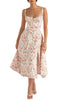 Taillenformendes Kleid mit Blumenmuster