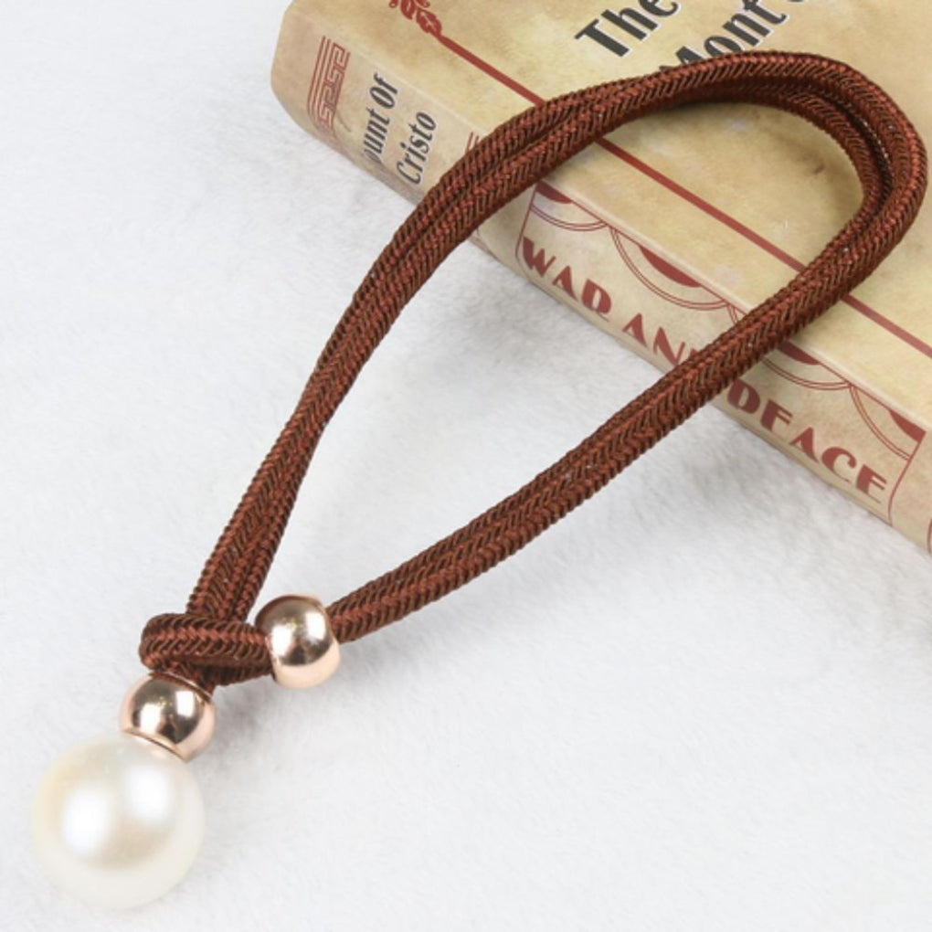 Glänzendes, elegantes 2-teiliges Set mit Perlenvorhang-Raffhalter