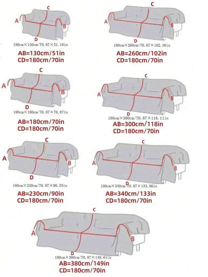 Chenille-Sofahandtuch im Bohème-Stil