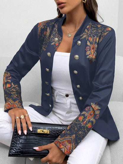 Klassischer Tweed-Cardigan mit Reverskragen und Doppelreiher