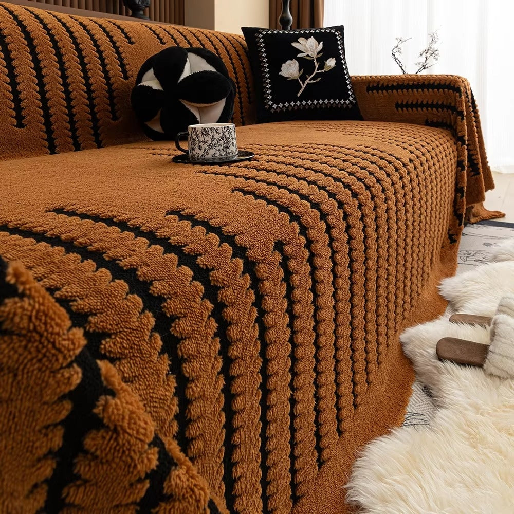 Vintage-inspirierter Sofaüberwurf mit luxuriöser Steppung