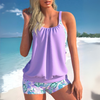 Bedrucktes Bikini-Set mit hoher Taille