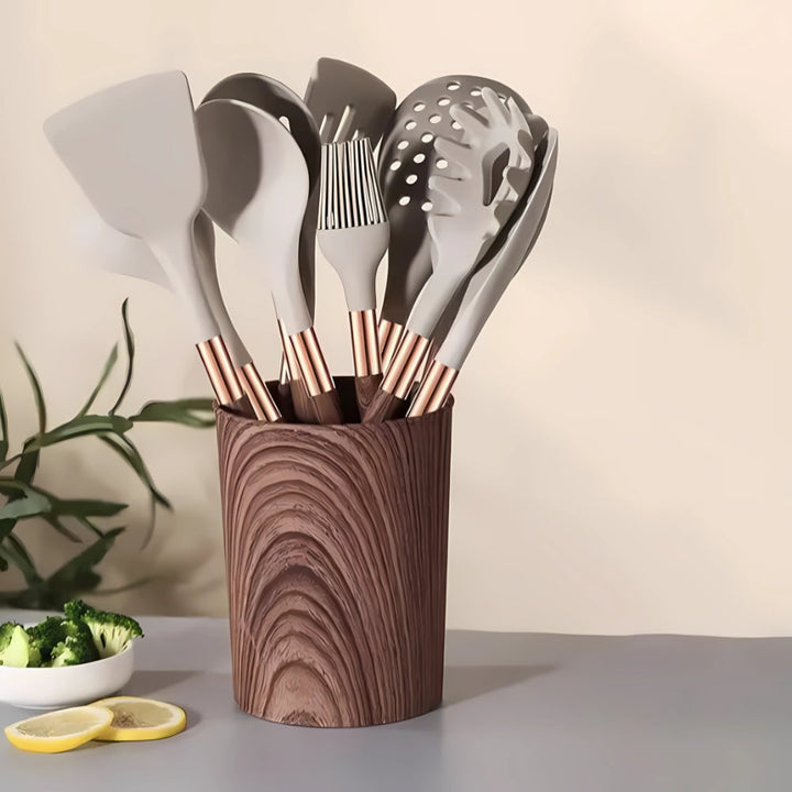 Luxuriöses 10-teiliges Kochutensilien-Set aus Silikon