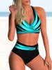 High-Waist-Bikini-Set mit stylischem Print