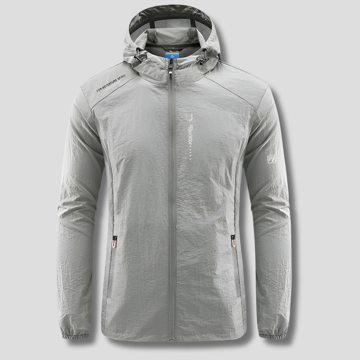 Ultraleichte, wind- und sonnendichte Sommerjacke mit Kapuze für Herren