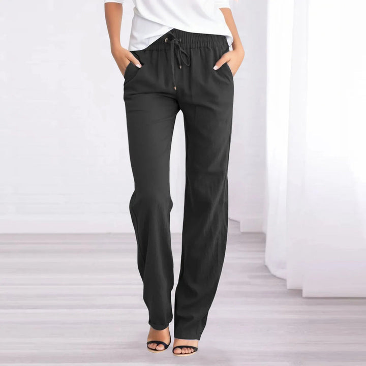 Luftige Baumwoll-Leinen-Hose für Damen