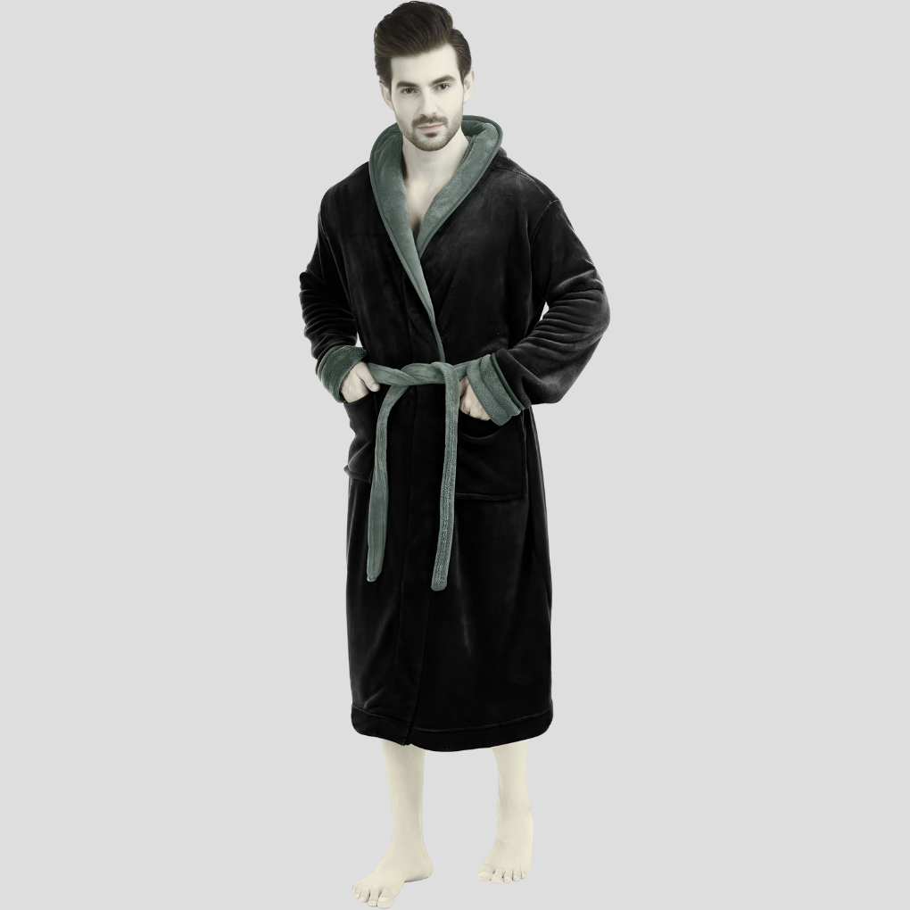 Bequemer Herren-Fleece-Bademantel