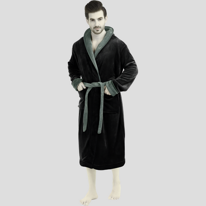 Bequemer Herren-Fleece-Bademantel