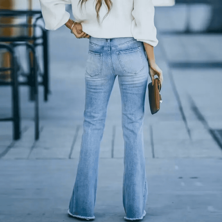 Slim Fit High-Waist-Jeans für Damen