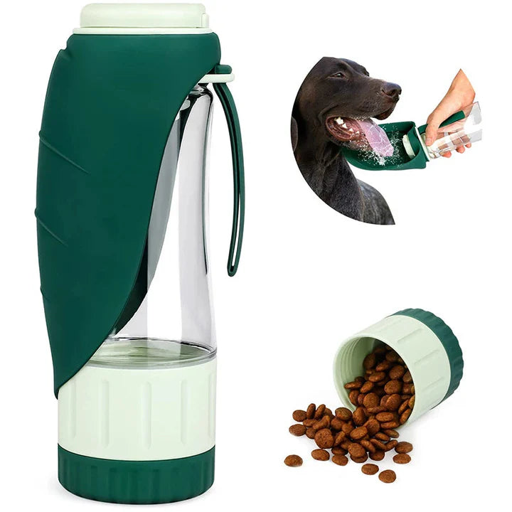 Tragbare Trink- und Futterflasche für Hunde