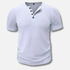 Slim-Fit T-Shirt für Herren mit Knopfverschluss