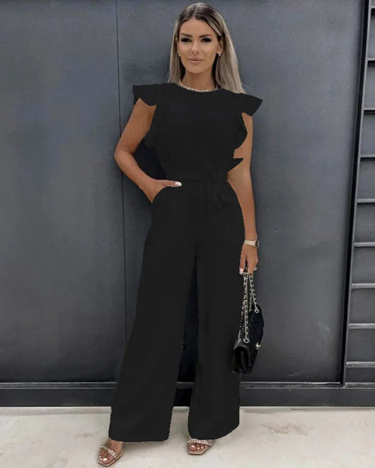 Eleganter Jumpsuit mit Flatterärmeln