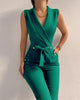 Stilvoller ärmelloser Jumpsuit mit V-Ausschnitt