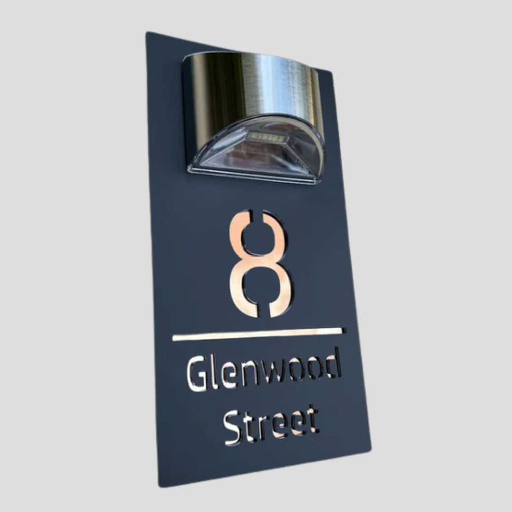 Solar-Hausnummernschild