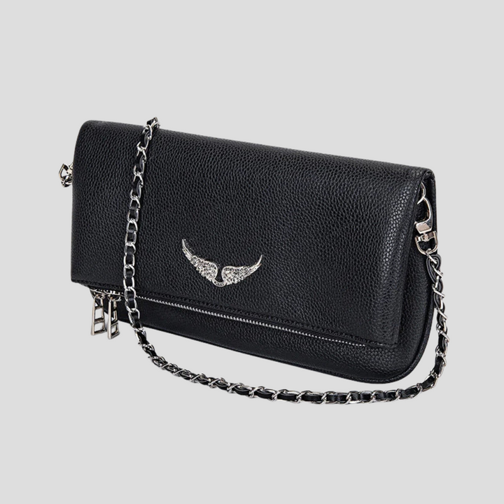Elegante Ledertasche mit Kettenriemen