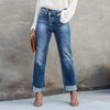 Komfortable Damen Hose mit hoher Taille und entspannter Passform