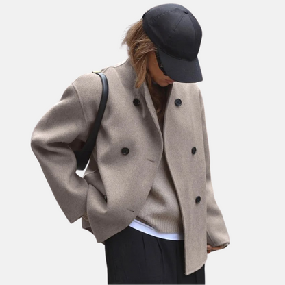 Vintage Wolljacke für Damen mit klassischem Schnitt