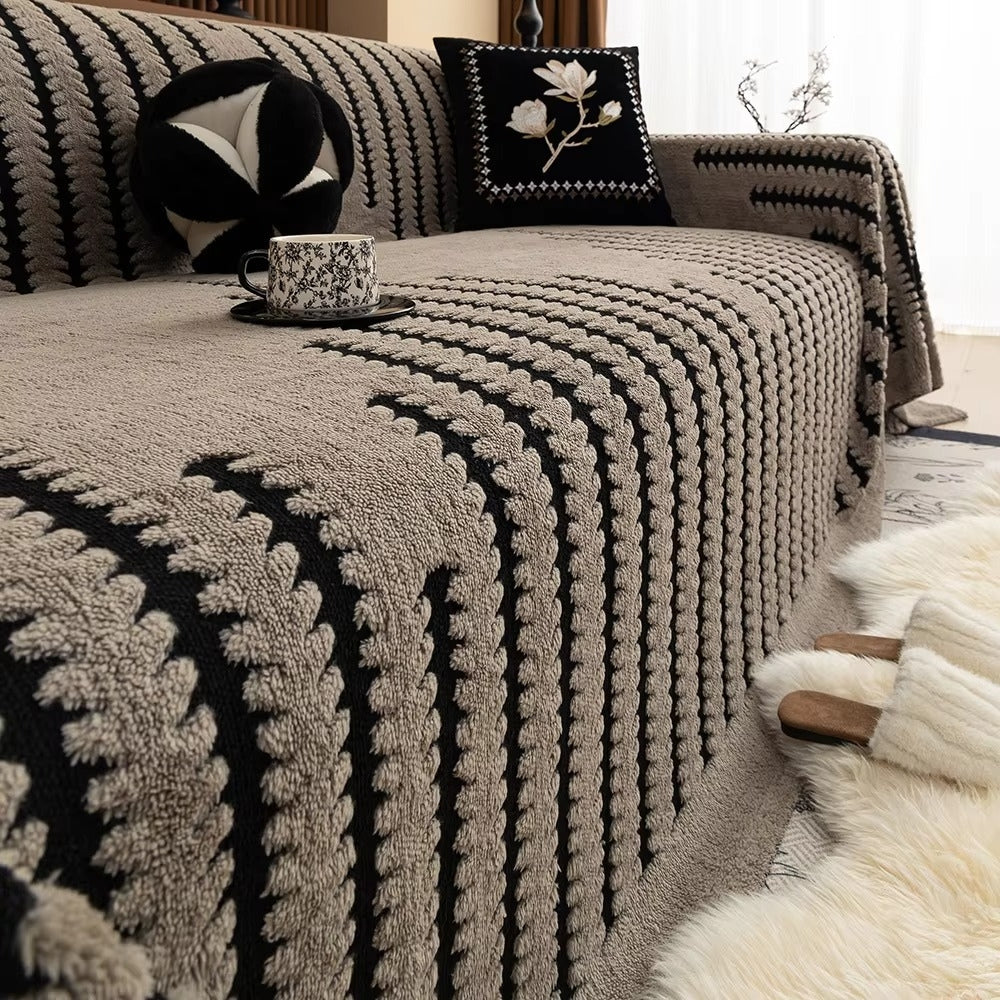 Vintage-inspirierter Sofaüberwurf mit luxuriöser Steppung