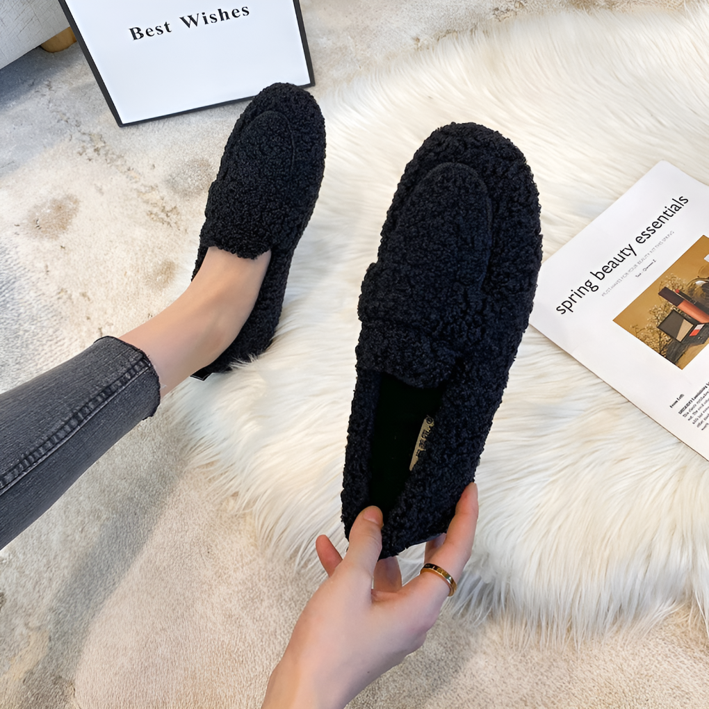 Plüsch-Slipper für Damen