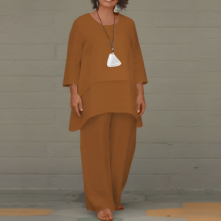 Stilvolle 2-teilige Damen-Linnenset