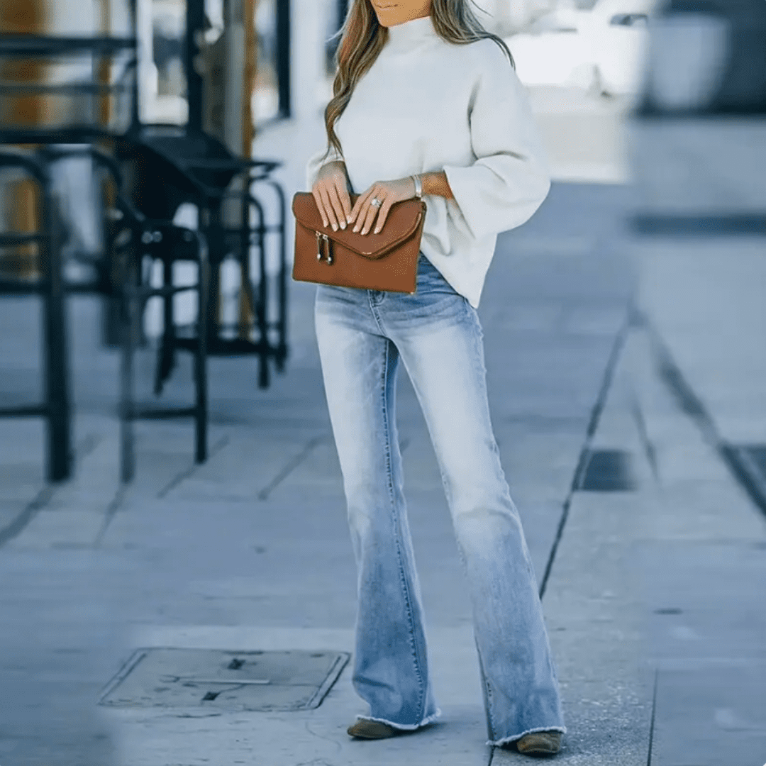 Slim Fit High-Waist-Jeans für Damen