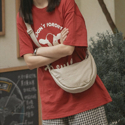 Geräumige Nylon-Umhängetasche für Damen