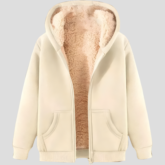 Warme Herren-Winterjacke mit Fleecefutter und Kapuze