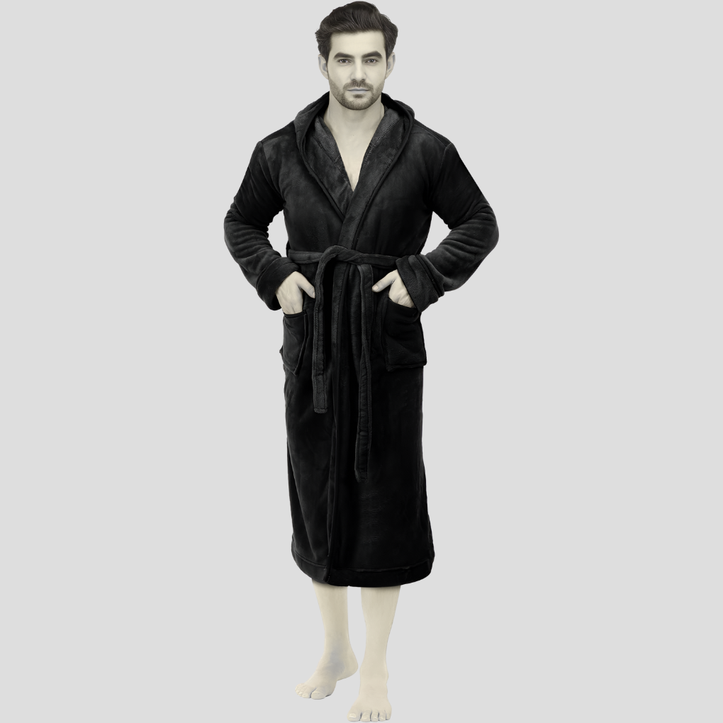 Bequemer Herren-Fleece-Bademantel